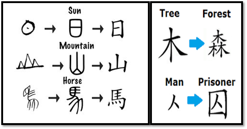 character transformation in Chinese writing